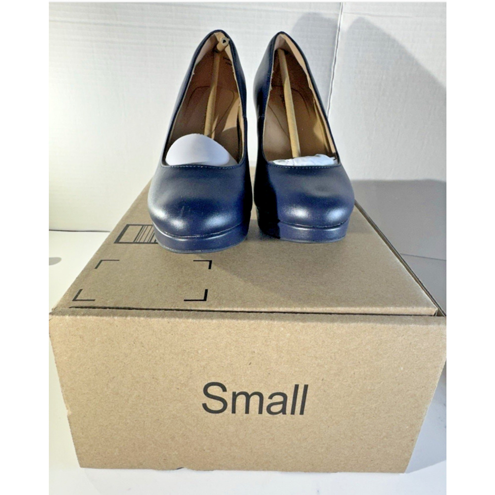 New in Box Women's Round Toe 6 Slip On Low Chunky Block‎ Heel Comfy Pump Spring
